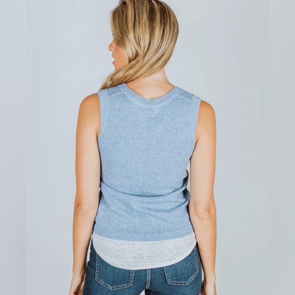 Brochu Walker Loreen Linen & Cotton-Blend Layered Tank - Picture 2 of 10